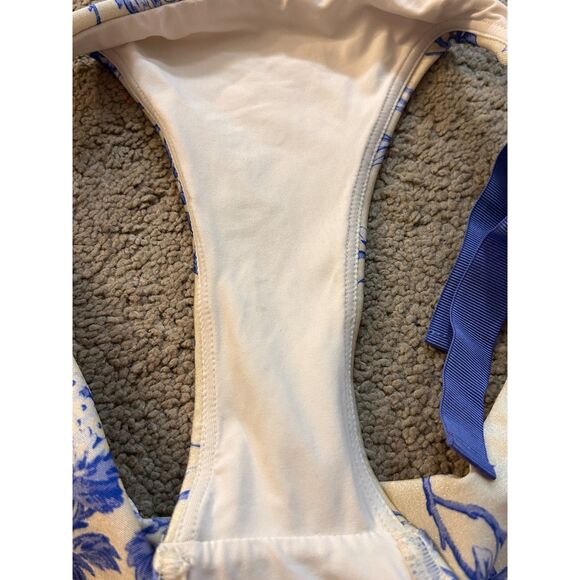 RARE Zimmerman Verity Tie Bandeau Bikini Set, Blue & White 6-8 - Picture 7 of 8